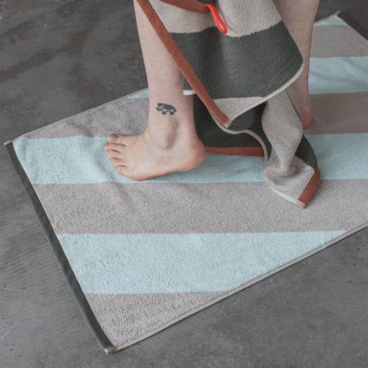 Mette Ditmer - Diagonal Badematte, 50 x 80 cm, mint