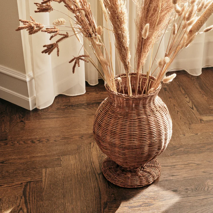 Broste Copenhagen - Ama Vase, Rattan natur