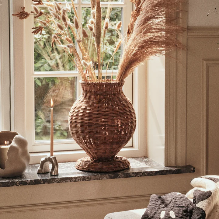 Broste Copenhagen - Ama Vase, Rattan natur
