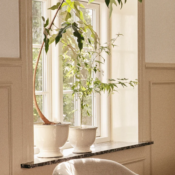 Broste Copenhagen - Annabella Blumentopf Ø 24,5 x 19 cm, beige