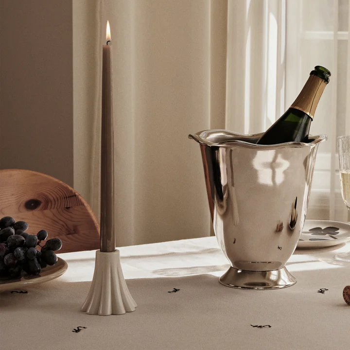 Broste Copenhagen - Heli Kerzenhalter, Ø 8 x 8 cm, cream