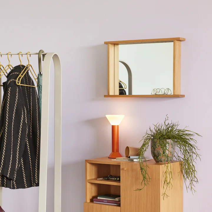 Hübsch Interior - Forma Wandspiegel 60 x 40 cm, Rahmen Eiche