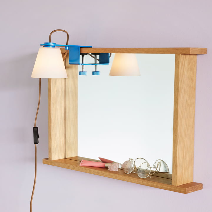 Hübsch Interior - Forma Wandspiegel 60 x 40 cm, Rahmen Eiche