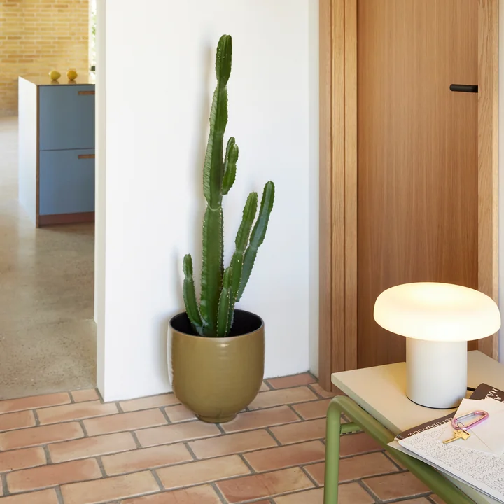 Hübsch Interior - Yuka Keramiktöpfe, grün (2er-Set)