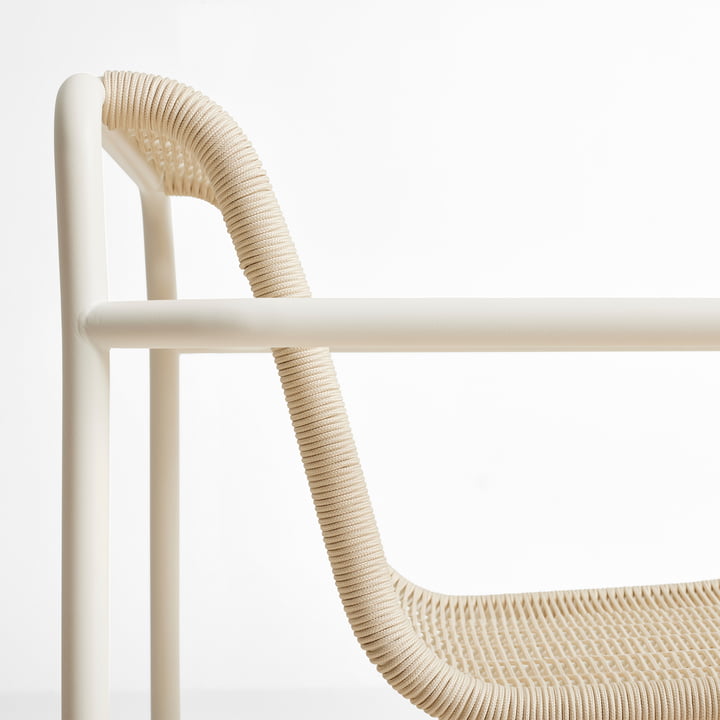HAY - Palissade Cord Lounge Chair Low, cremeweiß