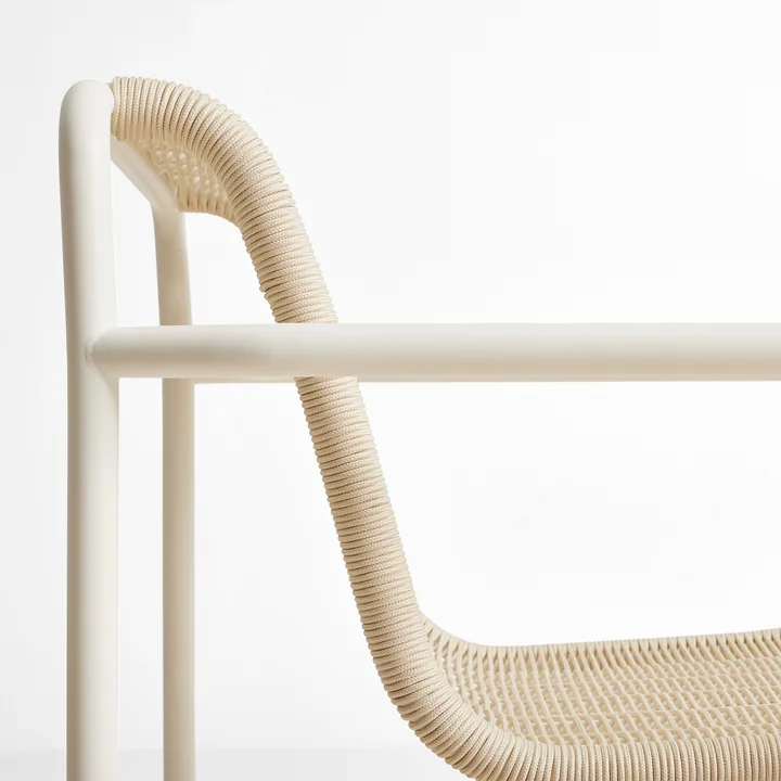 HAY - Palissade Cord Lounge Chair Low, cremeweiß