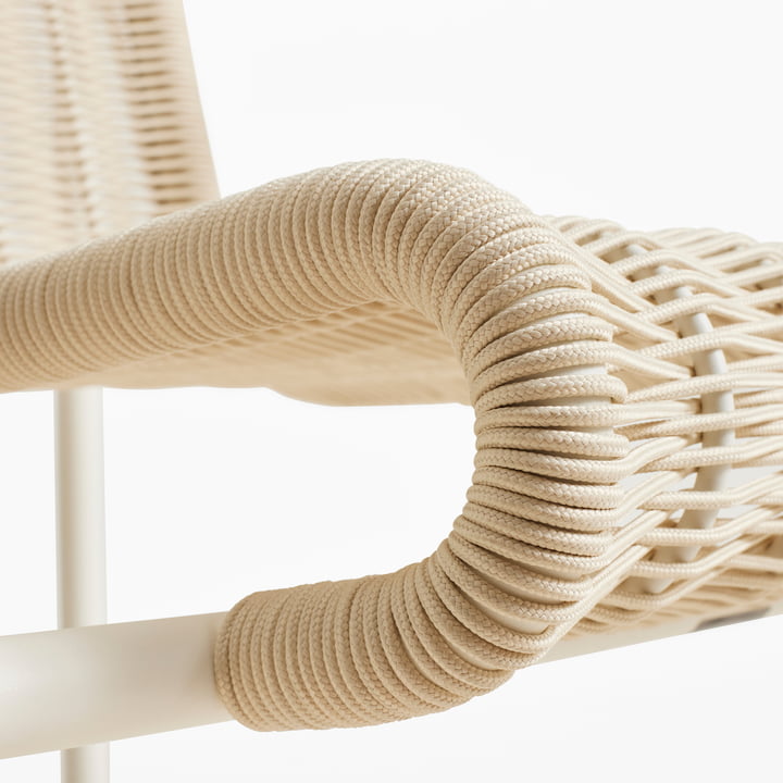 HAY - Palissade Cord Lounge Chair Low, cremeweiß