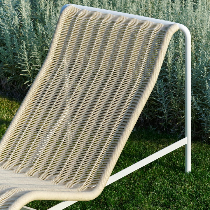 Hay - Palissade Cord Chaise Longue Liegestuhl, cremeweiß