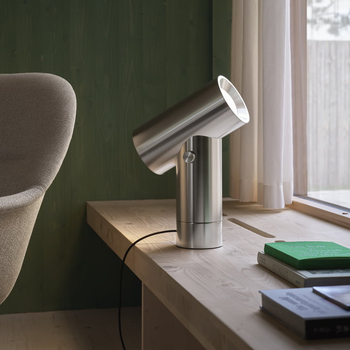 Muuto - Beam LED-Tischleuchte, Aluminium poliert, H 45,4 cm