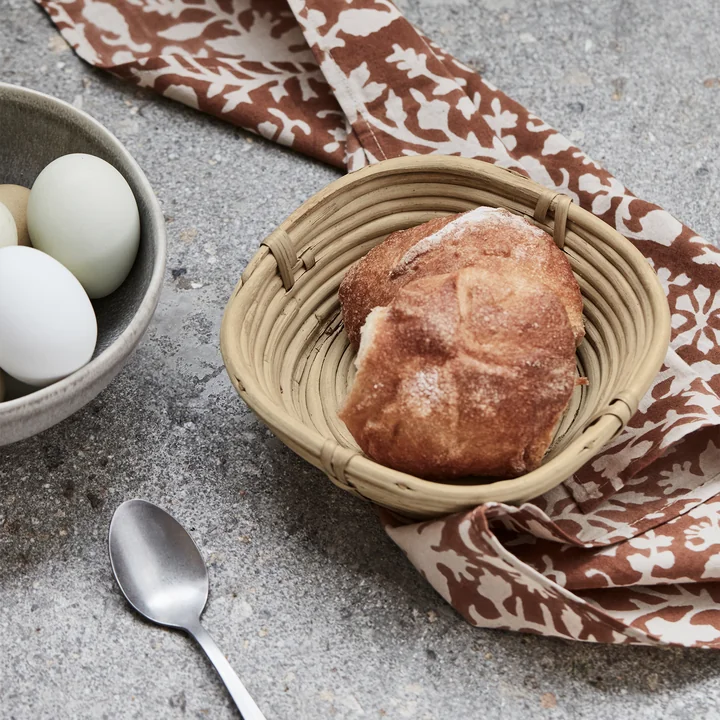 House Doctor - Conical Aufbewahrungskorb, L 15 x H 5 cm, Rattan