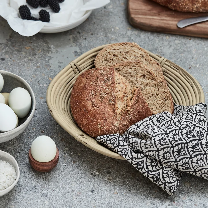 House Doctor - Conical Aufbewahrungskorb, L 26 x H 5,5 cm, Rattan 