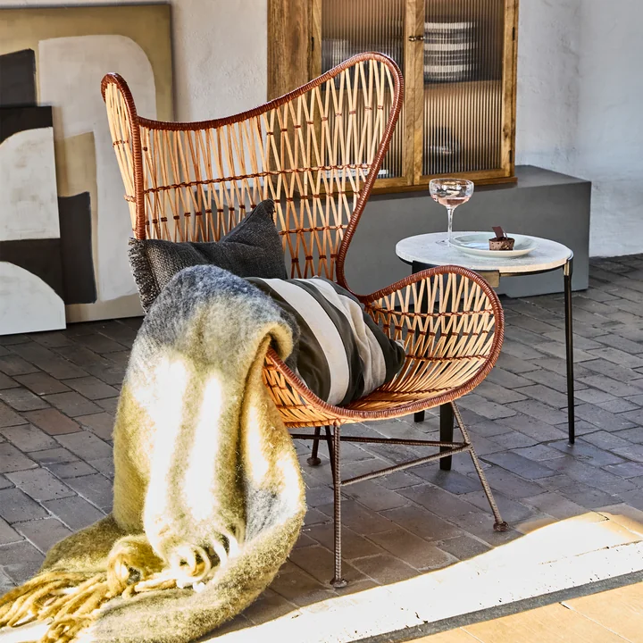 House Doctor - Flow Lounge Chair, Rattan natur