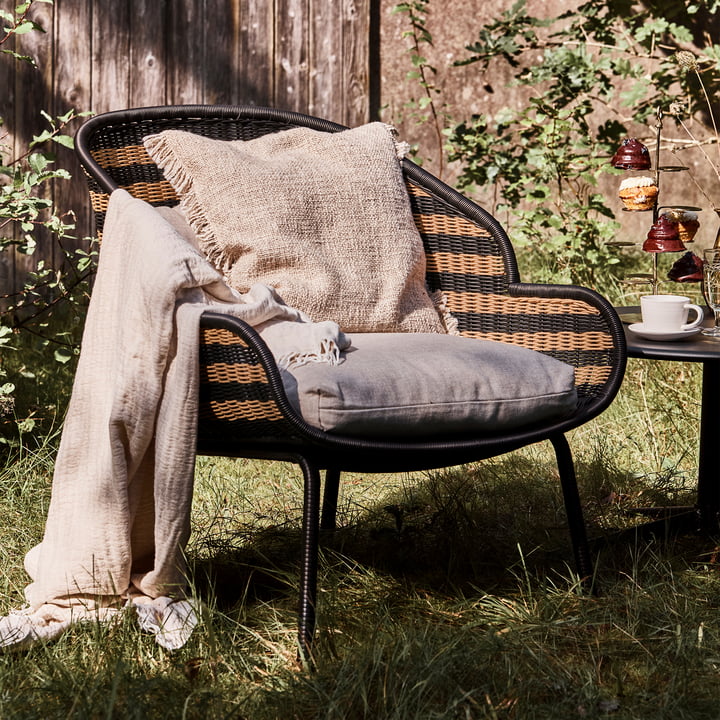 House Doctor - Hapur Outdoor Lounge-Sessel, natur / schwarz