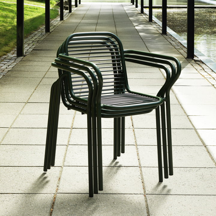 Normann Copenhagen - Vig Armlehnstuhl, dunkelgrün