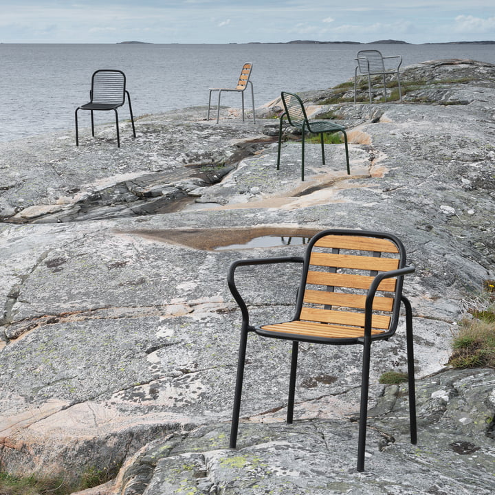 Normann Copenhagen - Vig Armlehnstuhl, schwarz / robinie