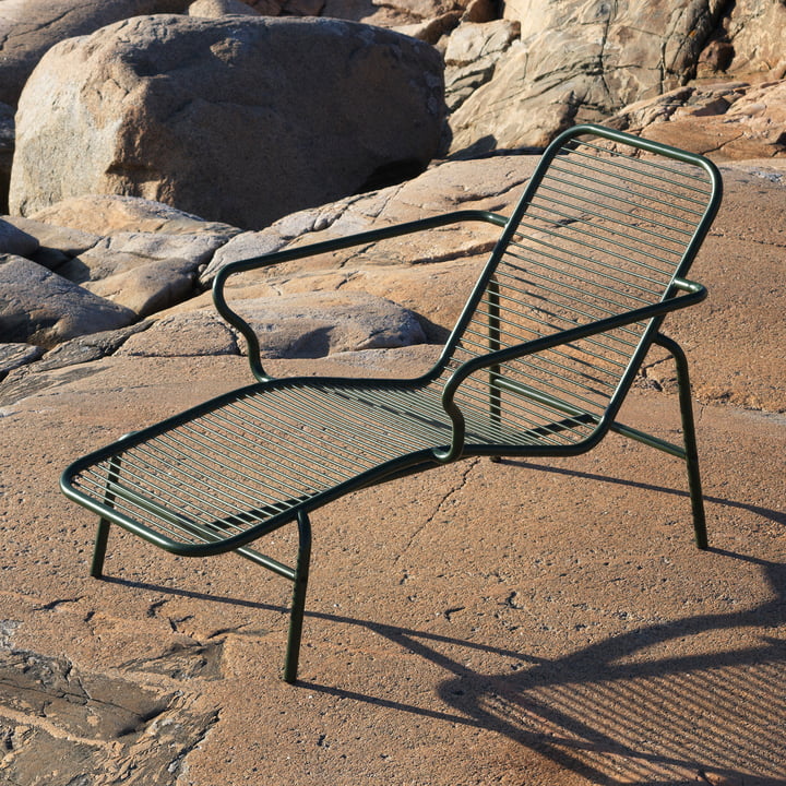 Normann Copenhagen - Vig Liegestuhl, dunkelgrün