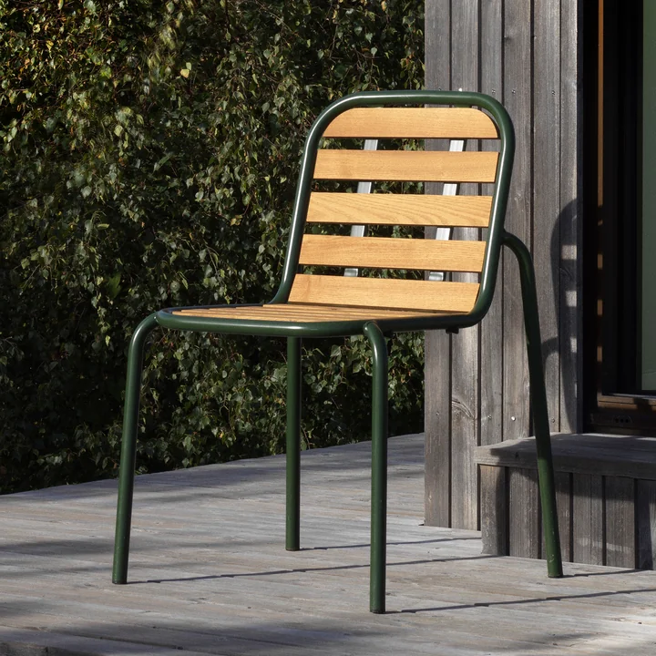 Normann Copenhagen - Vig Stuhl, dunkelgrün / robinie