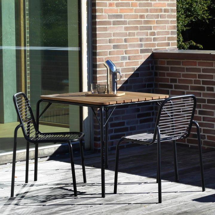 Normann Copenhagen - Vig Stuhl, schwarz, Vig Tisch, schwarz / robinie