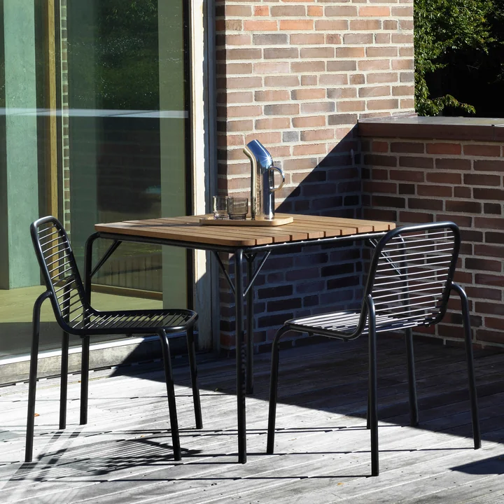 Normann Copenhagen - Vig Stuhl, schwarz, Vig Tisch, schwarz / robinie