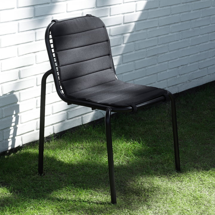 Normann Copenhagen - Vig Stuhl, schwarz mit Sitzauflage
