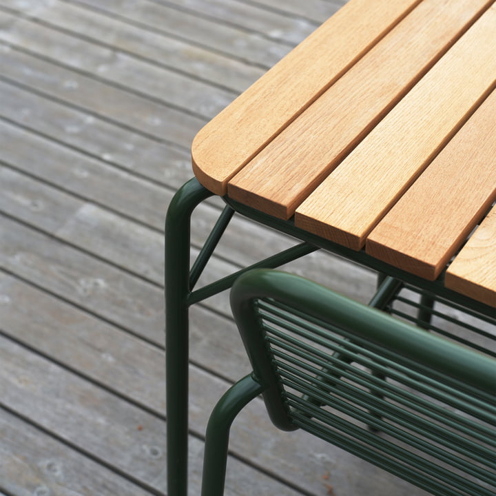 Normann Copenhagen - Vig Tisch, dunkelgrün / robinie