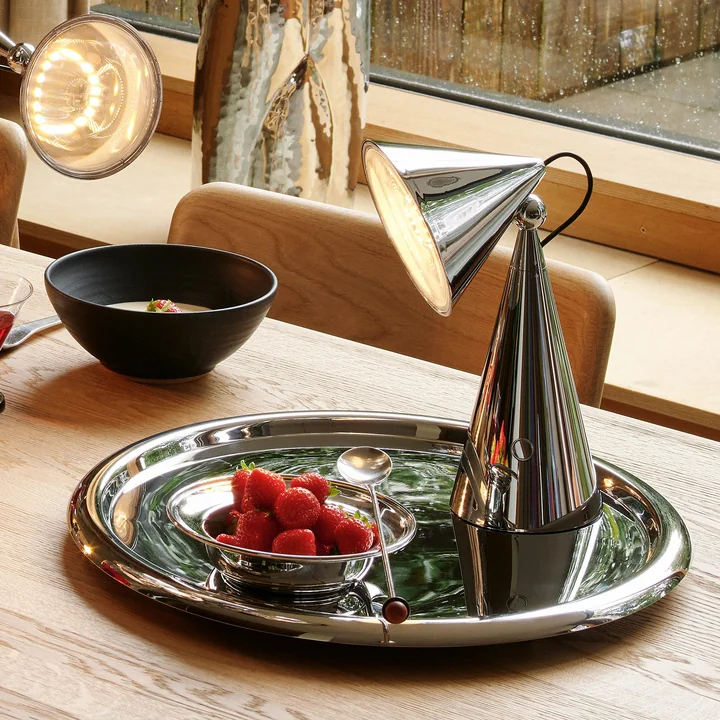 Tom Dixon - Pose LED Tischleuchte mit Akku, silber