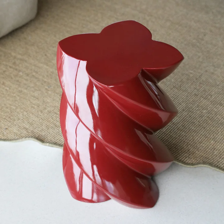 &klevering - Marshmallow Beistelltisch 39,5 x Ø 29 cm, burgundy