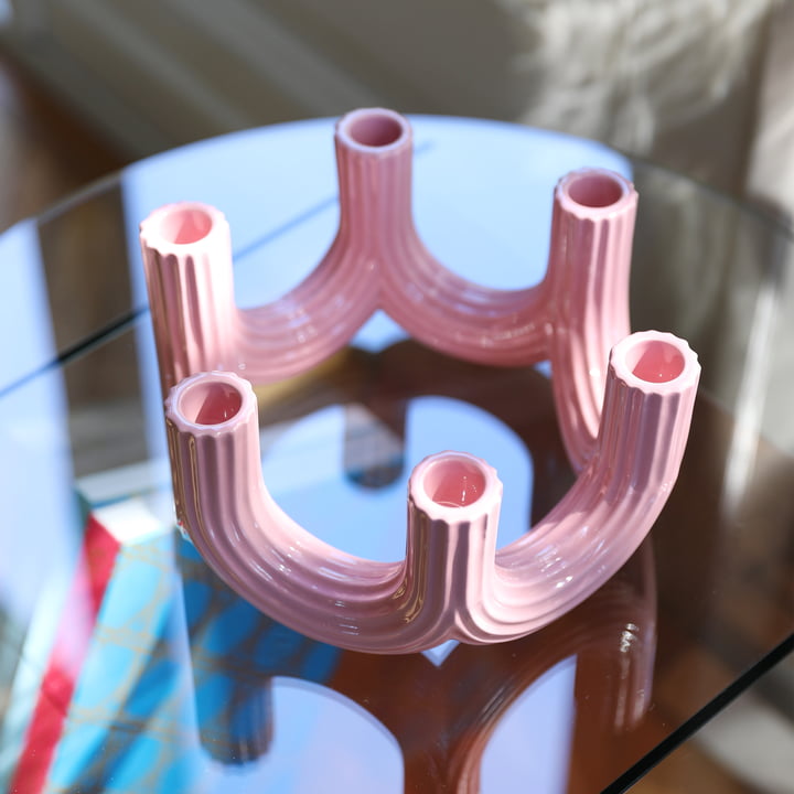 &klevering - Churros Kerzenhalter 11 x Ø 23,5 cm, pink