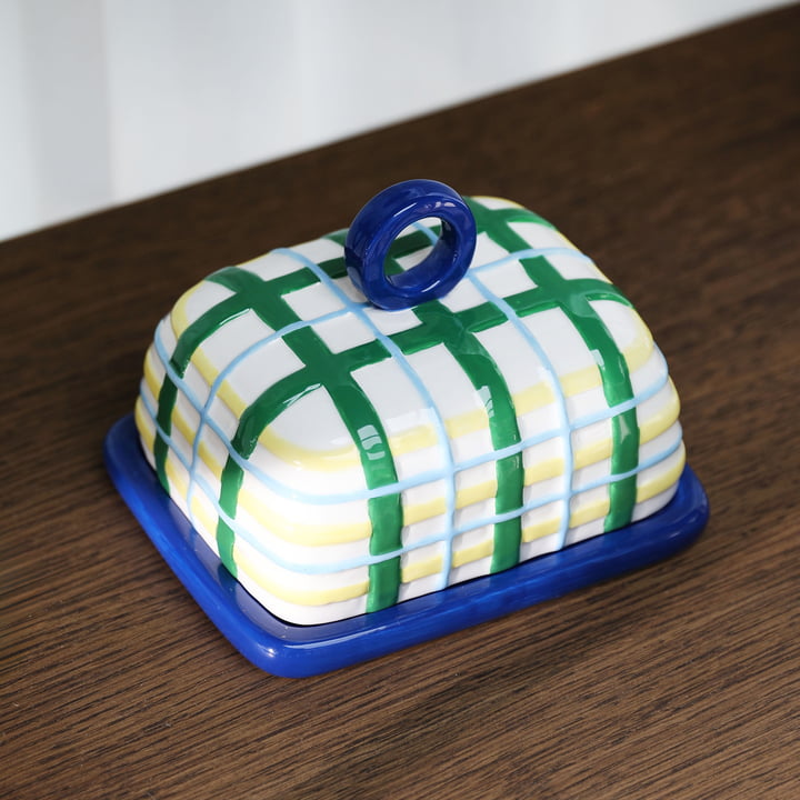 &klevering - Plaid Butterdose, blau