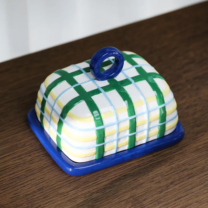 &klevering - Plaid Butterdose, blau