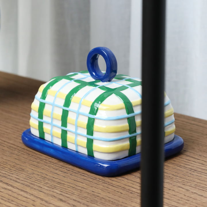 &klevering - Plaid Butterdose, blau