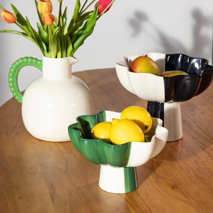 &klevering - Sun Schale, grün / weiß und schwarz/ weiß