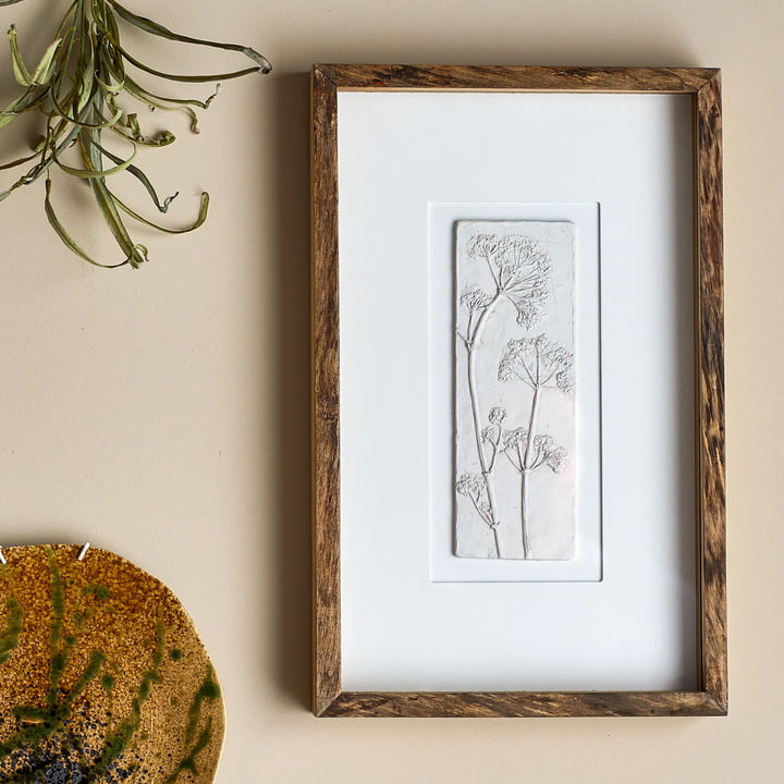 Bloomingville - Mey Wandbild inkl. Rahmen, 30,5 x 48,5 cm, Tanne natur