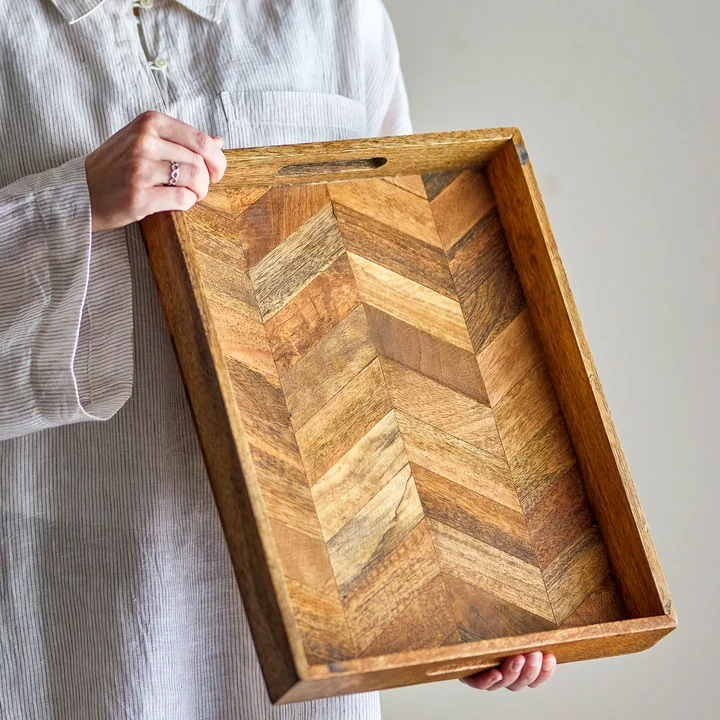 Bloomingville - Katalyn Serviertablett, 30 x 40 cm, Mango natur