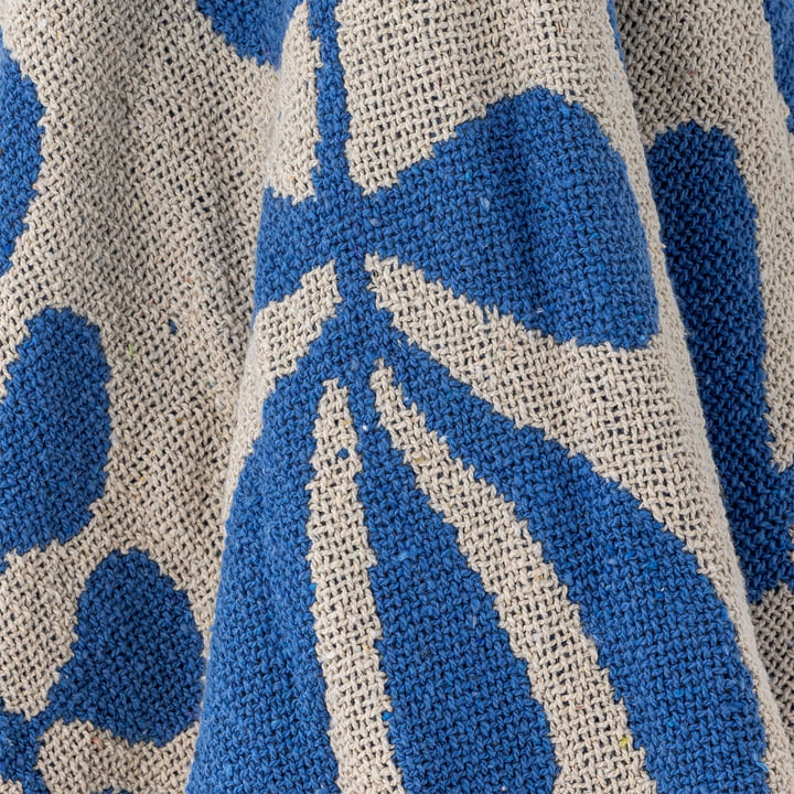 Bloomingville - Nevine Decke, 130 x 160 cm, blau