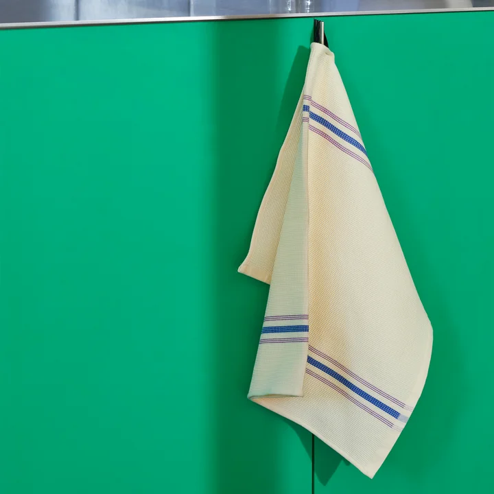 HAY - Canteen Geschirrtuch, creme / blau