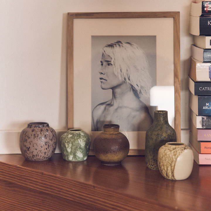 HKliving - 70's Keramik Vasen, pursuit (5er-Set)
