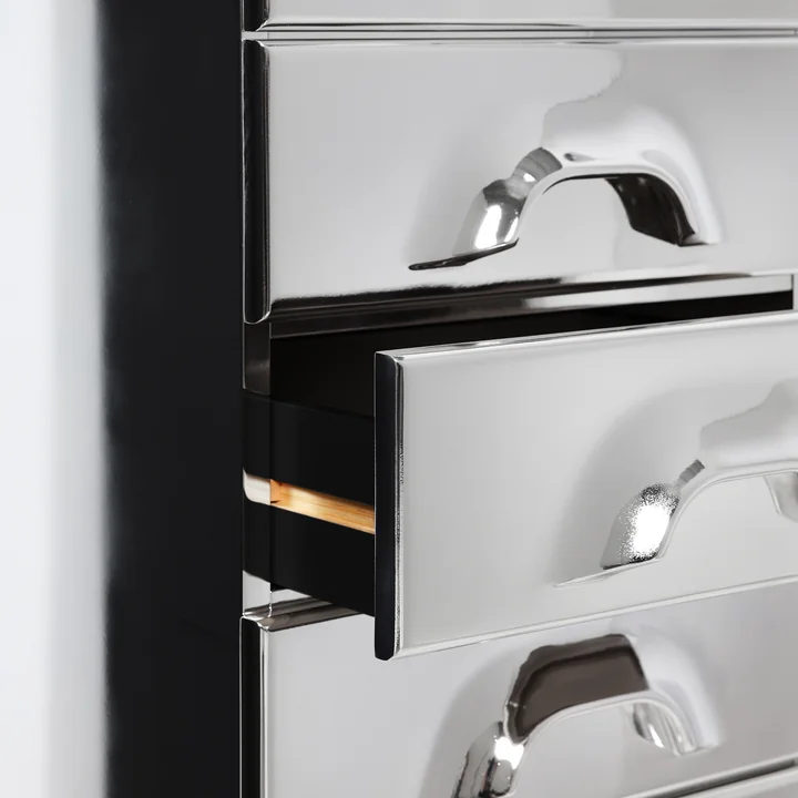HKliving - Kommode mit 6 Schubladen, chrom