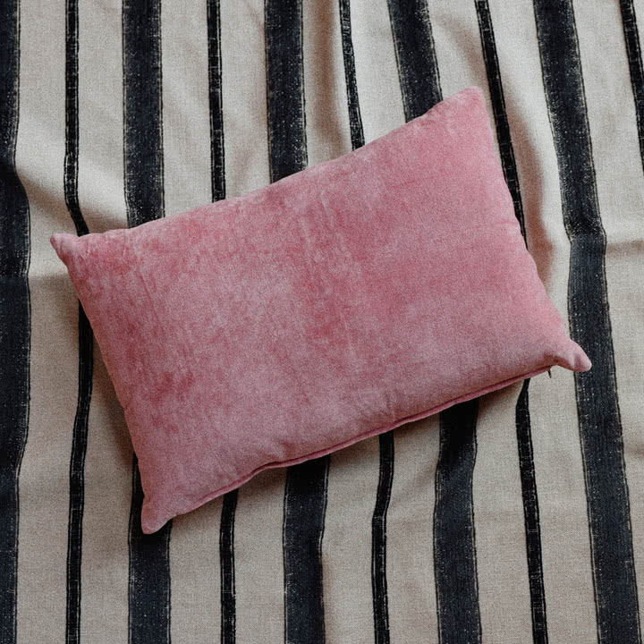 HKliving - Samt-Kissen, 40 x 60 cm, rose