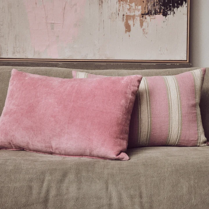HKliving - Samt-Kissen, 40 x 60 cm, rose