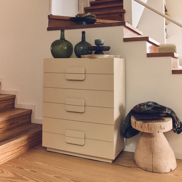 HKliving - Spacious Kommode, B 80 x H 98 cm, cream