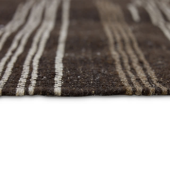 HKliving - Striped Kelim Wollteppich, 150 x 240 cm, braun