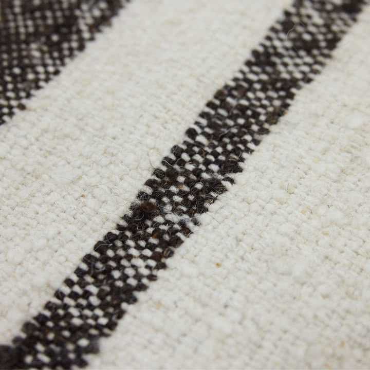 HKliving - Striped Kelim Wollteppich, 200 x 300 cm, cream