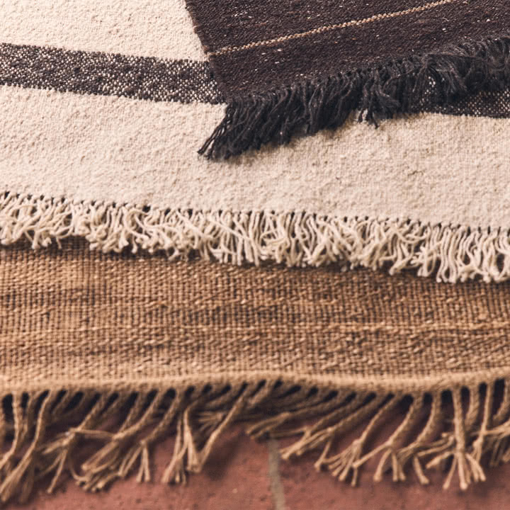 HKliving - Striped Kelim Wollteppiche