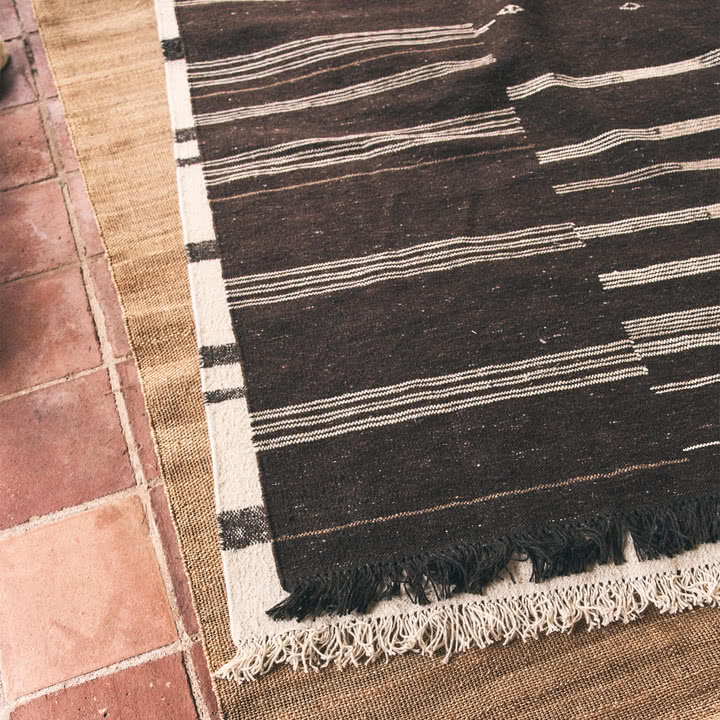 HKliving - Striped Kelim Wollteppiche