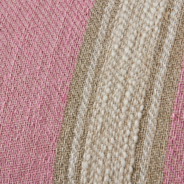 Hkliving - Woven Striped Leinen-Kissen, 60 x 40 cm, blush