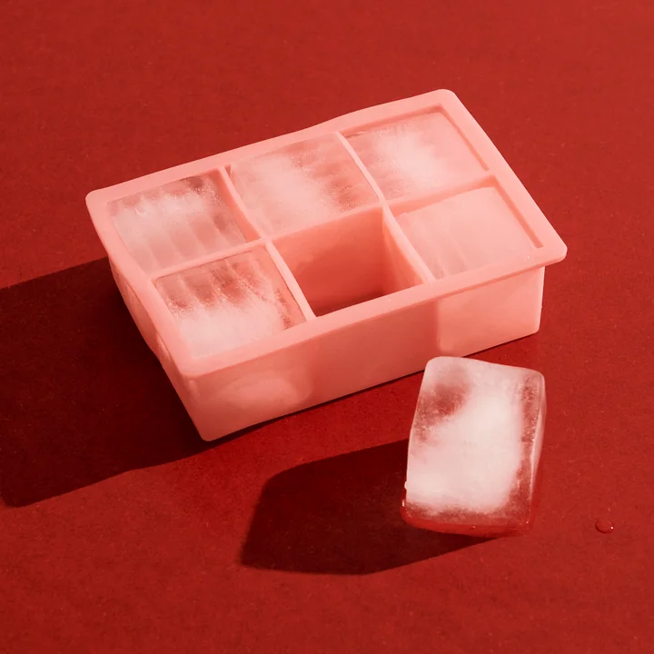 HAY - Silikon Eiswürfelbereiter rechteckig XXL, Cubes, rosa