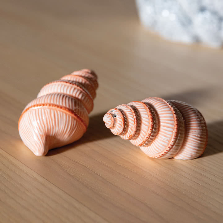 &klevering - Salz- und Pfefferstreuer, Shell, orange