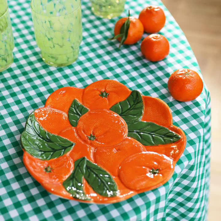 &klevering - Servierplatte Orange