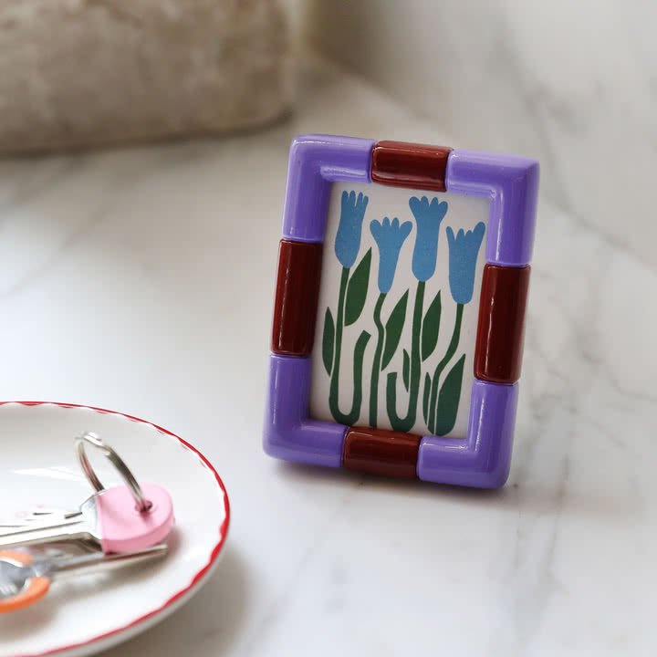 &klevering - Rift Bilderrahmen, 7,5 x 10 cm, lila / burgund